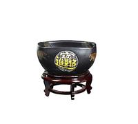 GUHPZA Pecera De Cerámica con Forma De Loto para Cultivo De Peces, Estilo Chino, Azul Y Blanca, para Patio, Balcón, Acuario, Pecera, Pecera Moderna., A-46cm