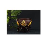 GUHPZA Pecera De Cerámica con Forma De Loto para Cultivo De Peces, Estilo Chino, Azul Y Blanca, para Patio, Balcón, Acuario, Pecera, Pecera Moderna., B-36cm