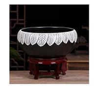 GUHPZA Pecera De Cerámica Estilo Chino para Acuario, Ideal para El Hogar, La Sala De Estar, La Oficina, El Escritorio, El Cultivo De Peces, Kits De Inicio para Acuario, A-24CM