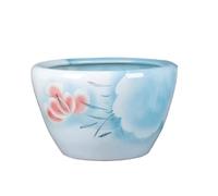 GUHPZA Pecera De Cerámica para Acuario, Color Azul Claro, para Balcón, Patio, Exterior, Cerámica, Gran Acuario, One Color-XL