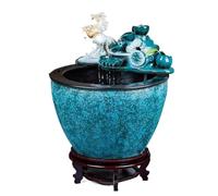 GUHPZA Pecera De Cerámica, Pecera De Agua Corriente, Pecera, Paisajismo, Circulación De Agua, Pecera, Oficina, Sala De Estar, Pecera, Pecera De Pie, Acuario, One Color-M