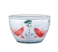 GUHPZA Pecera De Cerámica Pintada A Mano, Pecera, Pecera, Pecera, Balcón, Lirio De Agua, Pecera De Loto, Decoración De Jardín Al Aire Libre, Pecera, Patio, Pecera Fres, 62cm