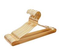 GUHPZA Perchas De Ropa Que Ahorran Espacio Perchas De Metal Perchas Duraderas Perchas Que Ahorran Espacio, Material Ecológico, para Abrigos, Camisas, Suéteres Y Vestid,Gold-50 Pack
