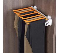 GUHPZA Perchero Extraíble para Pantalones, Perchero Extensible para Pantalones, Capacidad De Carga De 30 Kg, Organizador De Armario Empotrado, Ahorrador De Espacio,Orange-46 * 35cm
