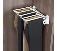 GUHPZA Perchero Extraíble para Pantalones, Perchero Extensible para Pantalones, Capacidad De Carga De 30 Kg, Organizador De Armario Empotrado, Ahorrador De Espacio,Beige-46 * 35cm