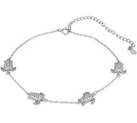 GUHPZA Tobilleras, Tobillera De Plata De Ley 925 con Forma De Tortuga Pequeña para Mujer, Tobilleras Sencillas con Cadena para El Pie, Pulsera para El Tobillo, Joyerí,Silver-A