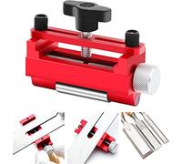 Guía de afilado para cinceles y aviones, plantilla de afilado de cincel con tornillos de refuerzo superior, guía de kit de afilado de cinceles con rueda de rodillo extendida, adapta 0-6.7cm