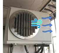 Guía De Aire De La Unidad Exterior De Aire Acondicionado Guía De Aire Antisoplado De Acero Inoxidable For Cambiar La Dirección del Deflector De Salida De Aire (Redonda)(Diameter 50cm)