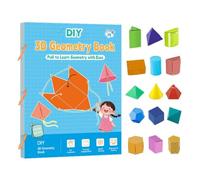 Guía De Aprendizaje De Geometría, Libro-de-Aprendizaje De Geometría 3D Con Cuerda De Tracción: Libro-de-Texto De Estudio De Matemáticas Que Mejora La Imaginación Espacial