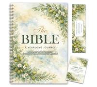 Guía de Biblia en un año de 11.7 x 8.3 pulgadas, Biblia de 52 semanas para mujeres, Biblias en un año para mujeres, lee las Biblias en un cuaderno de reflexión guiada de las Escrituras, regalo de