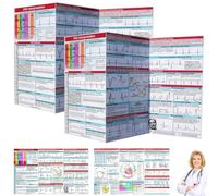 Guía de bolsillo ECG,Tarjeta de bolsillo de regla de ECG,ECG/ECG tarjeta de bolsillo de ritmo horizontal y vertica para estudiantes
