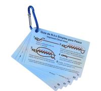 Guía de bolsillo para nudos de , suministros de , manual de instrucciones para atar nudos de , guía de referencia compacta e impermeable para pescadores, principiantes, pescadores, mar