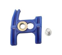 Guía de cable de engranaje de bicicleta para palanca de cambios para pedalier inferior con tornillo de fijación que ayuda a los cables para desviador delantero y líneas de freno traseras (azul)