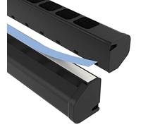 Guía de Cables bajo Escritorio Habengut de PVC Negro, para la organización de Cables en el Escritorio - Longitud 1,16 m