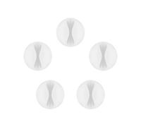 Guía de cables Goobay para el escritorio - paquete de 5, blanco