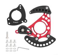 Guía de cadena de disco único y protector de cadena para bicicleta de montaña compatible con plato 32T 38T para ISCG03 ISCG05 soporte inferior con 68/73 mm O L D (rojo)