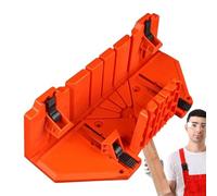 Guía de caja de sierra: caja de ingletes para carpintería, ayuda de corte de sujeción, soporte de ángulo de precisión, diseño compacto de ABS, herramienta duradera para cortes rectos y biselados