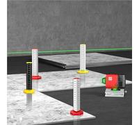 Guía de calibre piso - Stick medición alineación elevación, marcador borde recto | Soporte configuración techo para constructores, práctica herramienta asistente artesano taller, reparación casas o tr