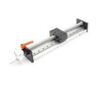 Guía de carril de movimiento lineal, Mesa deslizante lineal con husillo de bolas manual CNC, varios modelos, carrera de 50 a 1500 mm, guía de 80 mm(50mm,1204)
