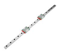 Guía de Carril Lineal 400mm,Carril Lineal en Miniatura,con 2 piezas Bloques de Guía Lineal,Ancho de Carril 12 mm,Con de Lubricación,Para Equipos Automáticos,para Impresora 3D Máquina CNC