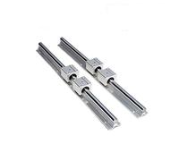 Guía De Carril Lineal SBR16, 2 Uds., 300, 400, 500, 600, 1000, 1200, 1500mm + 4 Uds., Juego De Bloques De Rodamiento SBR16UU(400mm)