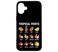 Guía de Carta botánica de Frutas Tropicales Carcasa para iPhone 16 Plus