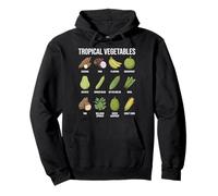 Guía de Carta botánica de Vegetales Tropicales Sudadera con Capucha