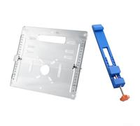 Guía de corte ajustable para sierra de mesa para plantilla con placa inferior acrílica de 8 mm y tablero invertido, ayudas de corte para tira estrecha C