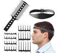 Guía de corte de pelo, juego de peines guía de corte de pelo para el hogar, plantilla de banda portátil para corte de pelo, accesorios de 7 dientes de peine y