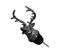 Guía de de vino con cabeza de ciervo, tapón para botella, herramienta de barman, vertedor para vinos tintos blancos, whisky, tapones para botellas de regalo a prueba de fugas