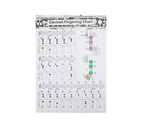 Guía de digitación para principiantes Clarinete Material portátil para aprendizaje rápido Tabla de digitación didáctica para clarinetistas Revestido para uso duradero