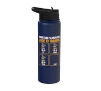 Guía de entrenamiento Schnauzer miniatura - Schnauzer Dog Mom Stainless Steel Insulated Water Bottle