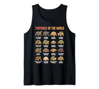 Guía de Especies de Tortugas Animal Educativo Mundial para Reptiles Camiseta sin Mangas