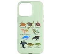 Guía de especies de tortugas marinas Océano amante submarino Vida marina Carcasa para iPhone 15 Pro Max