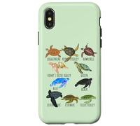 Guía de especies de tortugas marinas Océano amante submarino Vida marina Carcasa para iPhone X/XS