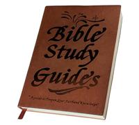 Guía de estudio bíblico, 66 páginas Notebook de estudio bíblico religioso con cobertura de cuero e interior de color para hombres mujeres
