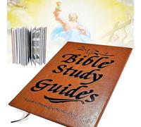 Guía de estudio bíblico de 66 páginas, cuaderno de estudio bíblico para principiantes, diario devocional diario, cuaderno religioso de reflexiones de oración con citas diarias de las Escrituras para