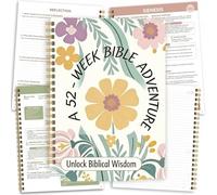 Guía de estudio bíblico floral para mujeres, Biblia de diario en espiral, diario devocional cristiano apto para principiantes, estudio fácil de entender de los 66 libros con aplicación de vida