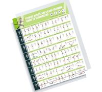 Guía de fitness de papel premium para principiantes con ejercicios ilustrados para desarrollar músculos, quemar grasas y estirar. Tabla de rutina de fitness