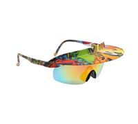 Guía De Gafas De Sol - Novelty Visor Gafas Para Adultos - PLente Espejo, Tonos Deportivos Al Aire Libre De Moda Para Conducir Festivales De Béisbol De Senderismo Mochila De Camping