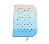 Guía de lápiz de silicona | Portalápices impermeable con capacidad y agujeros | Lindo estuche portátil para productos para el cuidado de la piel, estuche suave para el hogar, la escuela, Big Rainbow