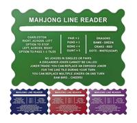 Guía de línea para cartas de Mahjong Colores Brillantes Lectura Fácil