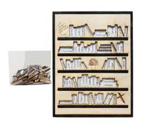 Guía de literatura sagrada: estación de seguimiento de madera estética, componente narrativo de montaje manual, marco de decoración de capilla hecho a mano, enlace de devoción simbólica | Suministro ú