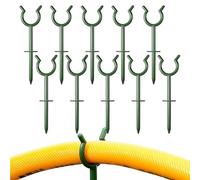 Guía de manguera: soporte de manguera de pico de 10 piezas para protección de césped, ahorro de plantas con de riego, soporte de riego para bordes de patio, compacto, exterior, patio