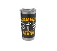 Guía de movimiento de la cámara Fotografías de vídeo Operador de cámara Vaso térmico de acero inoxidable de doble pared