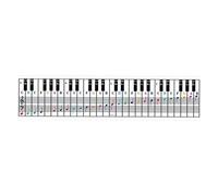 Guía de notas de piano, tarjeta de teclado extraíble para 61/88 teclas, lección de música de piano y guía, herramienta de aprendizaje de piano, regalo para principiantes que aprenden piano o teclado