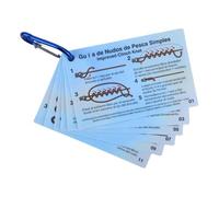 Guía de nudos de pesca, manual de instrucciones de bolsillo, utilidad de pesca con capa resistente, ayuda de agua salada con textura refinada, categoría de folleto de 3.5 x 2.3 pulgadas, referencia de