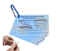 Guía de nudos de , tarjeta de referencia de de bolsillo, tabla de instrucciones de amarre rápido de 3.54 x 2.32 pulgadas con diseño de hoja impermeable, herramienta de aprendizaje compacta