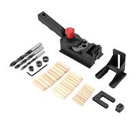 Guía de perforación 38 piezas/juego de tacos de madera con agujero recto para carpintería, localizador de carpintería, herramienta de bricolaje