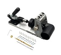 Guía de perforación ajustable | Guía de taladro de carpintería | Herramientas de perforación de precisión | El diseño portátil de aleaciones de aluminio lo hace ideal para la instalación del gabinete